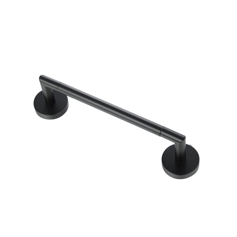 Utopia - Porte-serviettes simple, Noir mat, H 2,83 po x l 11,22 po x P 2,83 po