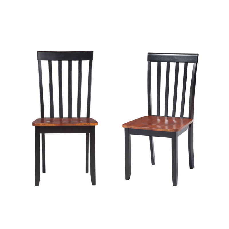Raffe 18'' H Solid Wood Side Chair, Black/Cherry