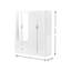 Everlean 4 Door Solid Wood Wardrobe