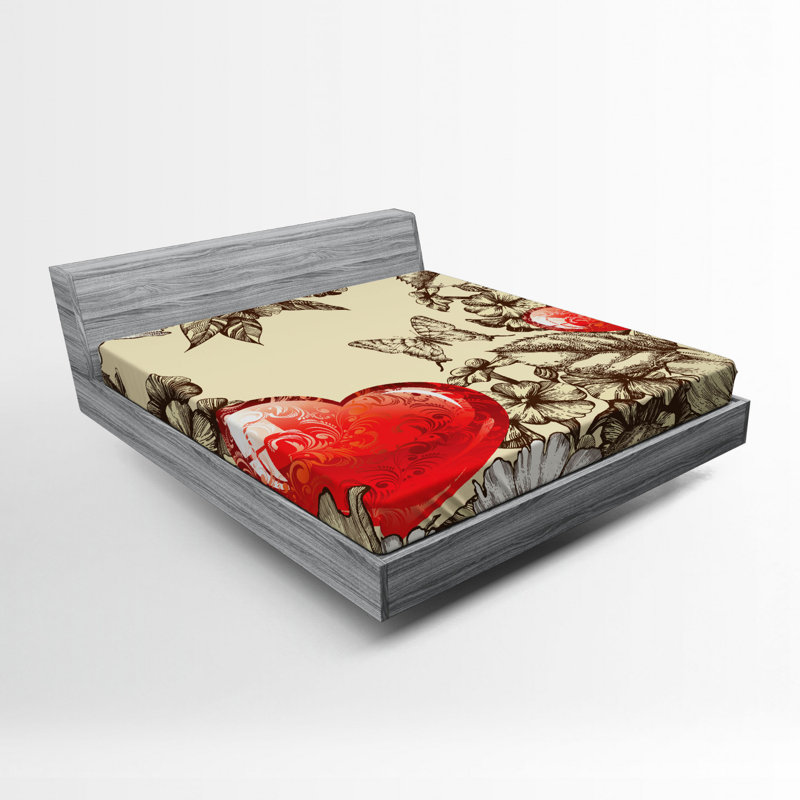 Microfiber Patterned Fitted Sheet, Queen Fitted Sheet