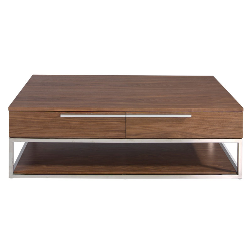 Rectangular coffee table walnut