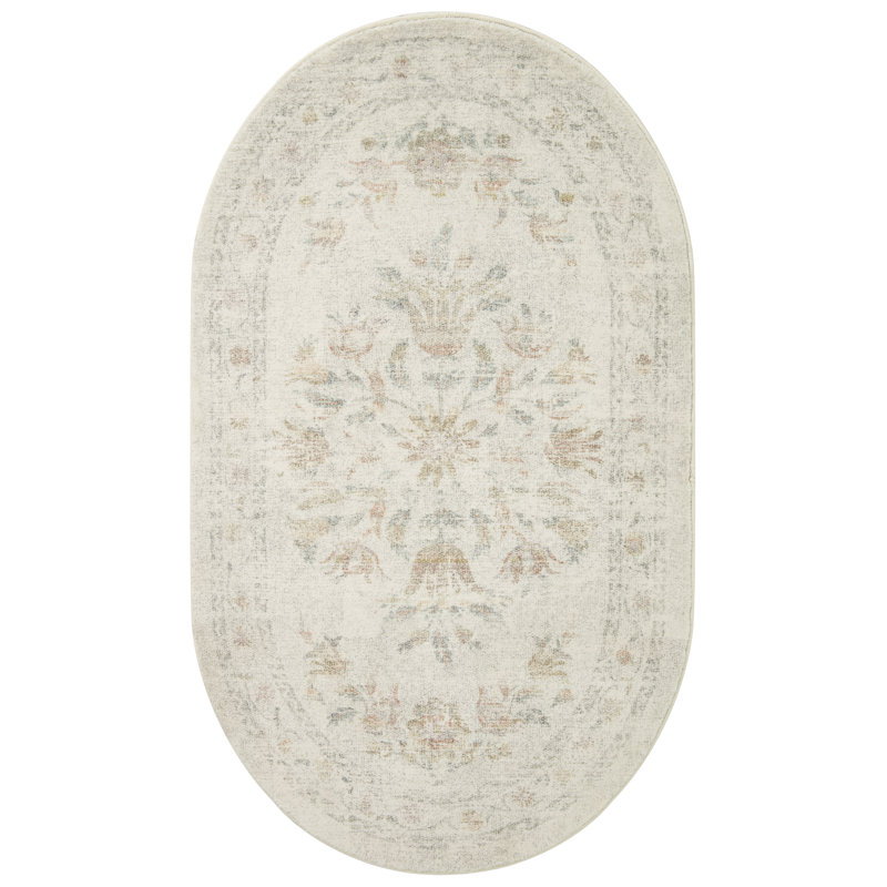 Rifle Paper Co. x Loloi Courtyard CloudPile, Tapis de couloir 2 pi 6 po x 11 pi 6 po