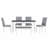 Coriss 6 - Person Solid Wood Solid Wood Top Four Leg Dining Set-272537873-272537874-272537875