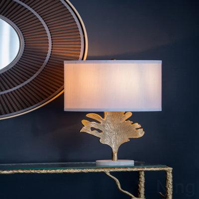 Table Lamp, With Leaf Design