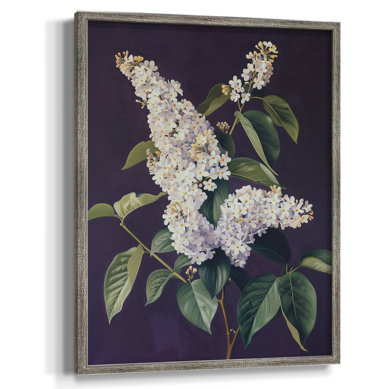 Reproduction encadrée FLORAL Series CCXLIV - bois massif, H 21 po x l 17 po