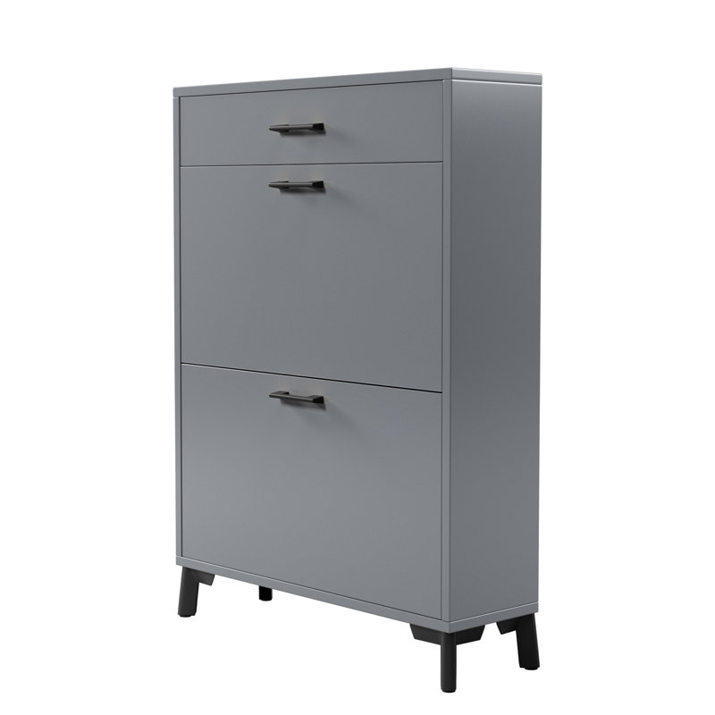 Shoe Storage Cabinet For Entryway, Gray