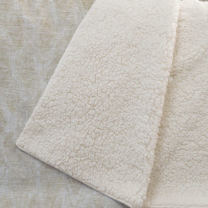 Jeté en laine Sherpa ASB622 Addison, Beige