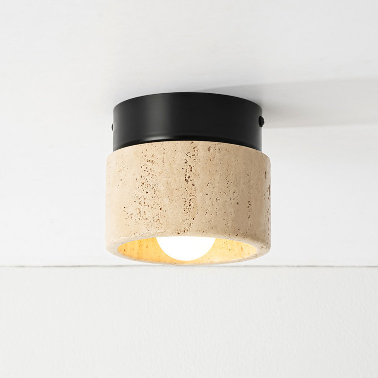 Solara 1 - Light Dimmable Nordic Natural Stone Flush Mount Ceiling Light