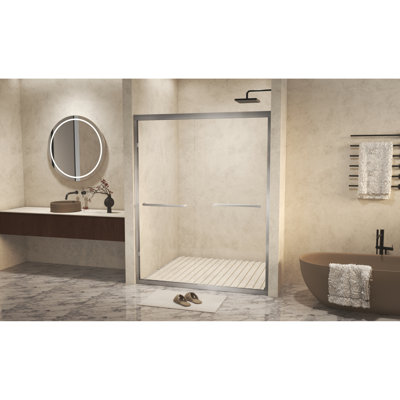 Shatterproof Tempered Glass Minimalist Shower Door - Durable Elegance For Modern Bathrooms