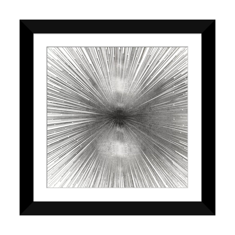 Radiant Silver, impression sur toile tendue, H 24 po x l 24 po x P 1 po, Papier avec cadre noir, Blanc