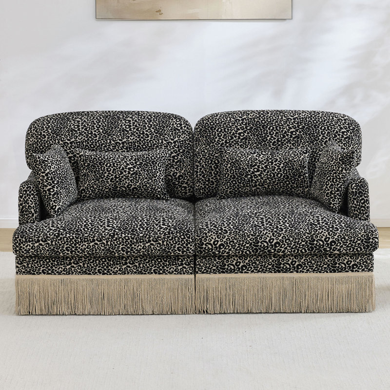 Canapé Comfy Chenille Leopard, Kaki