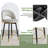 AriaHome 25" Faux Leather Swivel Counter Stools with Cutout Low Back and Gold Footrest (Set of 4)-2129825484-2129825487