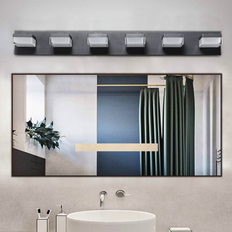 Miroir de salle de bain Modern, Noir mat