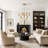 15- Light Dimmable 31.5’’ W Gold Dining Room Chandelier