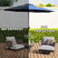 Outdoor 10Ft Table Umbrella - , Waterproof, - For Garden, Deck, Backyard, Pool  Navy Blue Poolside Sun Resistance, 8 Ribs Backyard