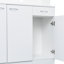 Armoire de cuisine et armoire blanche de 71,43 po de hauteur avec 6 portes, 1 tablette, tiroir - moderne et élégant pour la cuisine de la chambre à coucher, tiroir ouvert, qualité de fabrication supérieure-1425638319