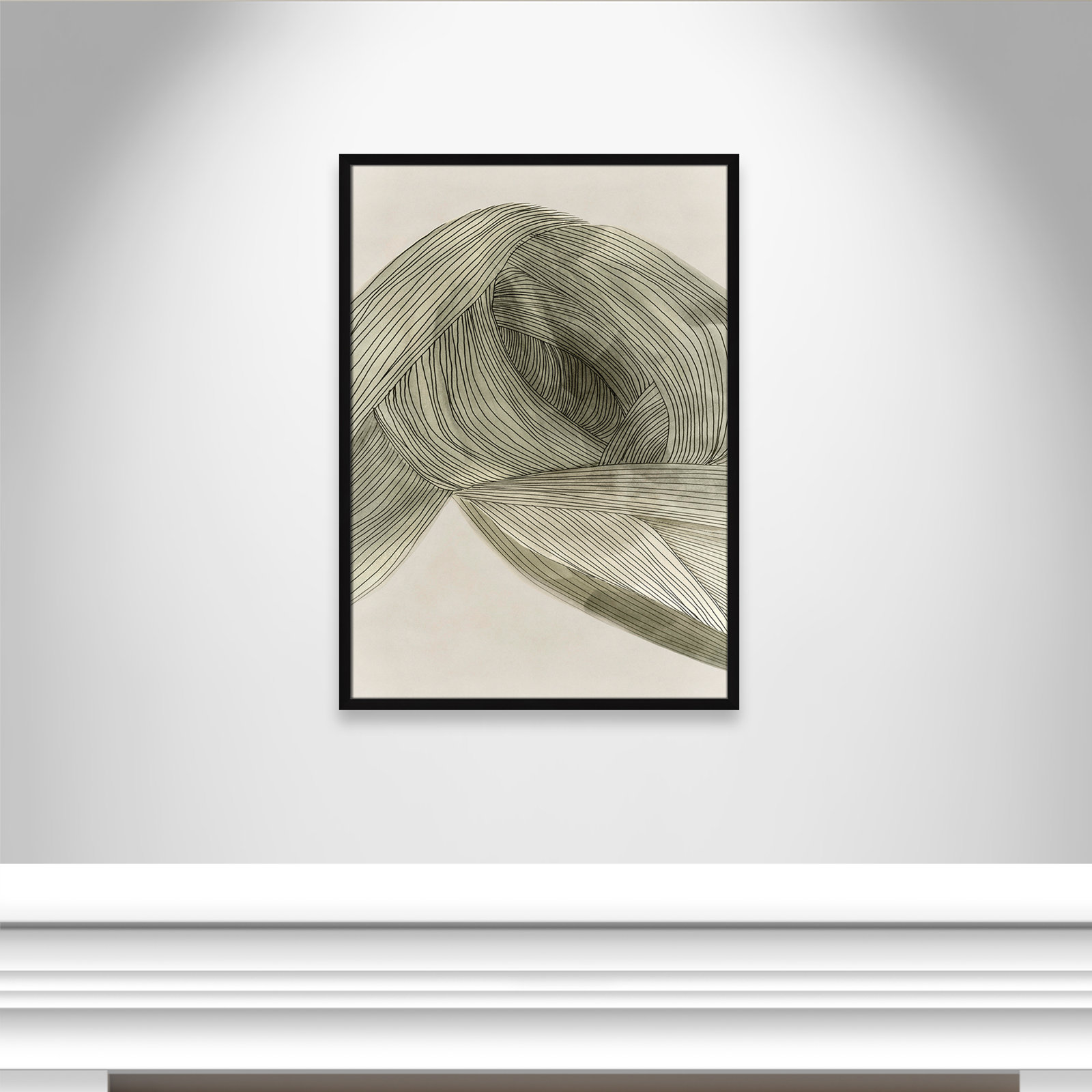 Arnell "Dreaming in Pastel I" Painting, 35.5" H x 25.5" W x 0.75" D, Satin Black
