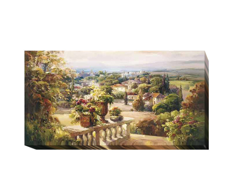« balcon paradise », impression sur toile tendue, H 12 po x l 24 po x P 1,5 po