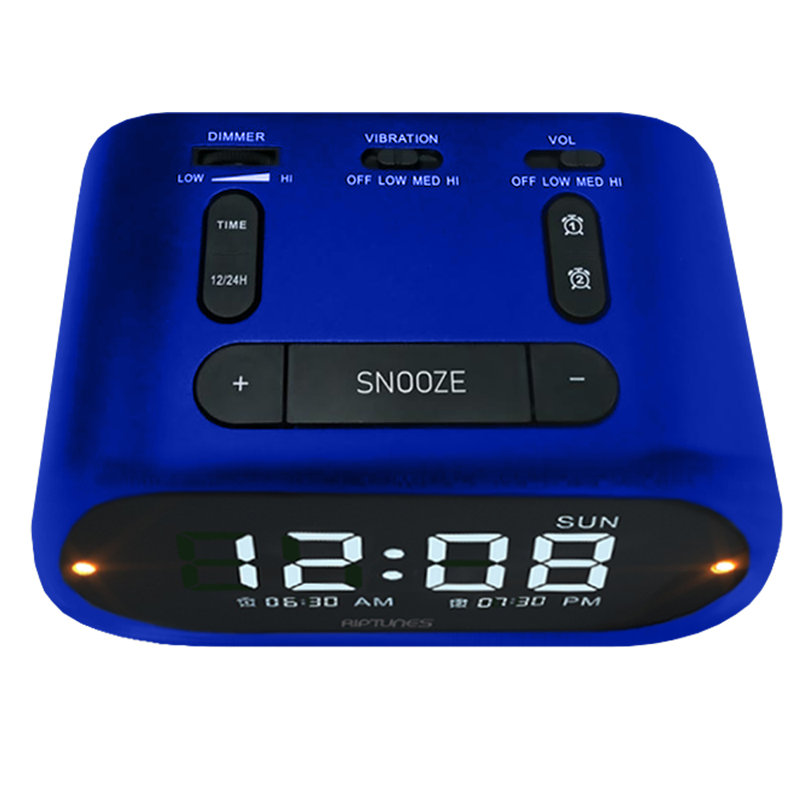 Digital Electric Tabletop Clock with Alarm, Blue