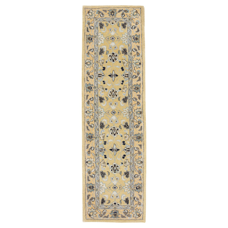 Tapis oriental en laine touffeté à la main Tingley, Tapis de couloir 2 pi 3 po x 8 pi
