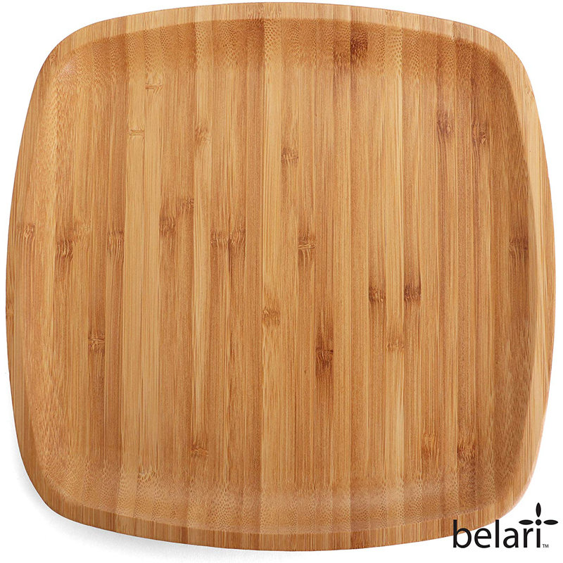 Assiette plate réutilisable en bambou