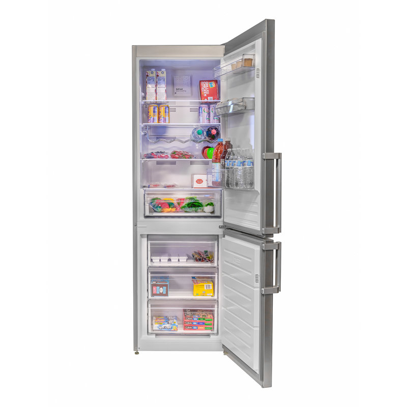 Conserv 12cf No Frost Bottom Freezer Refrigerator Wine Rack Garage Ready E-star, Stainless Steel