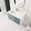 Meuble-lavabo simple 35,60 po avec plateau en céramique Lakaysha