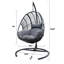 Balancelle en osier de haute qualité pour l'intérieur en osier avec coussin de couleur anthracite et base de couleur noire