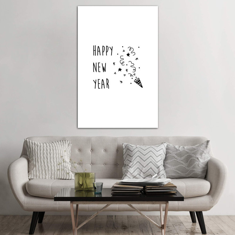 Happy New Year - Wrapped Canvas Print, 152.5 cm H x 101.5 cm W
