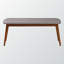 Banc de salle à manger Erithon en gris clair avec finition brun moyen, H 17,41 po x l 40,67 po x P 15,07 po-842533444