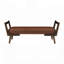 Banc rembourré Mid-Century avec pieds en noyer, idéal pour la cuisine, le salon, la chambre à coucher et le vestibule