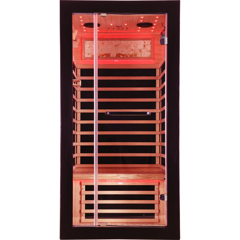Single-Person Sauna with Starlight Ceiling Lighting and Intelligent Controls