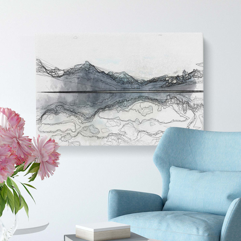 Lake McDonald Montana In Abstract - Wrapped Canvas, 35cm H x 50cm W x 3cm D