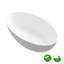 Baignoire autoportante à surface solide de 67 pouces, baignoire en résine de trempage profonde avec finition mate, baignoire autoportante moderne, sans bonde incluse