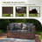 Wicker Outdoor Patio Sofa-2126252596