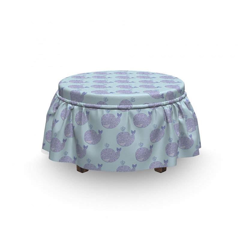 Ensemble de housse pour repose-pieds à coussin de boîte 2 pièces baleineing