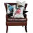 Embroidered Feather Reversible Throw Pillow