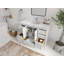 Meuble-lavabo simple autoportant 48 po avec plateau en quartz Alys