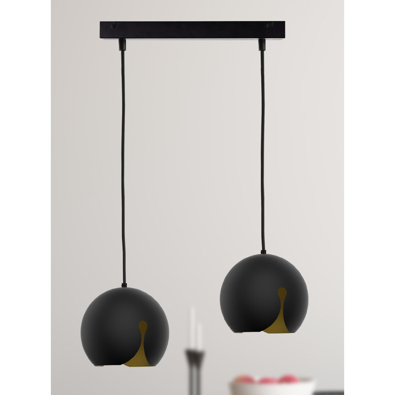 Berneita 2 - Light Kitchen Island Pendant, Black