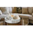 Decorative Crushed Diamond Tray Round Glass Silver Mirrored Tray Organizer