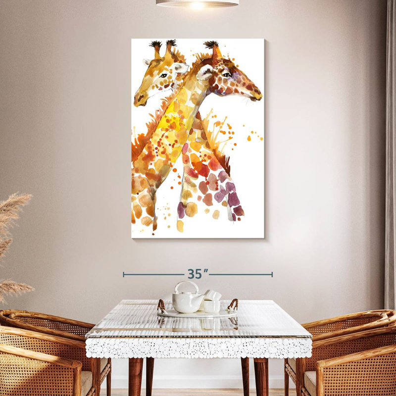 Brampt Two Hugging Giraffes, 48" H x 32" W