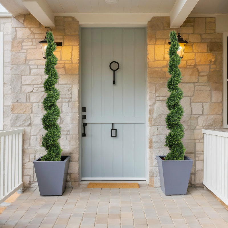 Pin artificiel cyprès bicolore 7 pi - Faux pot intérieur / extérieur