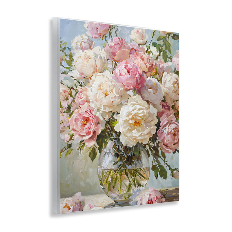Plaque murale roses blanches et roses, design par Franklyn Gregory