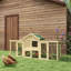  Poulailler 80 po, cage à poules en bois avec cage de nidification, enclos, rampe, tiroir, pour jardin extérieur