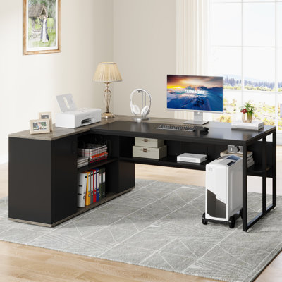 Bureau double caisson en L
