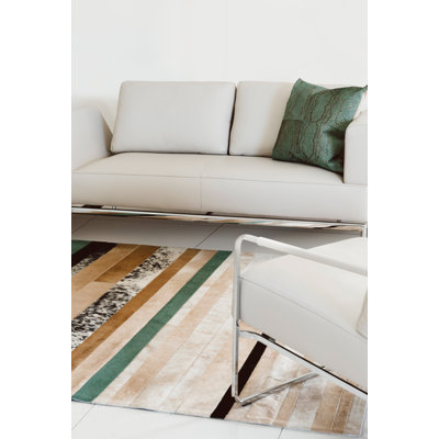 Geometric Area Rug in Beige