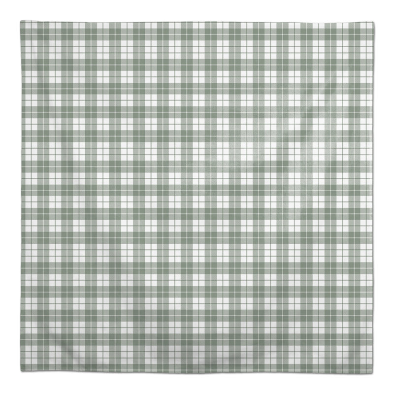 Nappe carrée en polyester Vichy, Vert