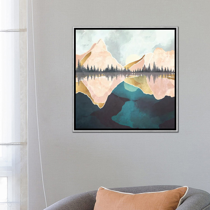 Reproduction d’été par SpaceFrog designs-impression, H 26 po x l 26 po x P 1,5 po, Toile avec cadre argenté