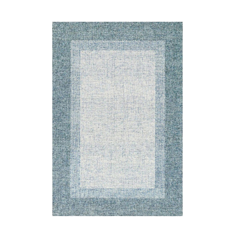 Charleston Wool Area Rug in Blue/White