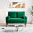 Modern 47.6-inch mini model velvet two-seater sofa-253614266